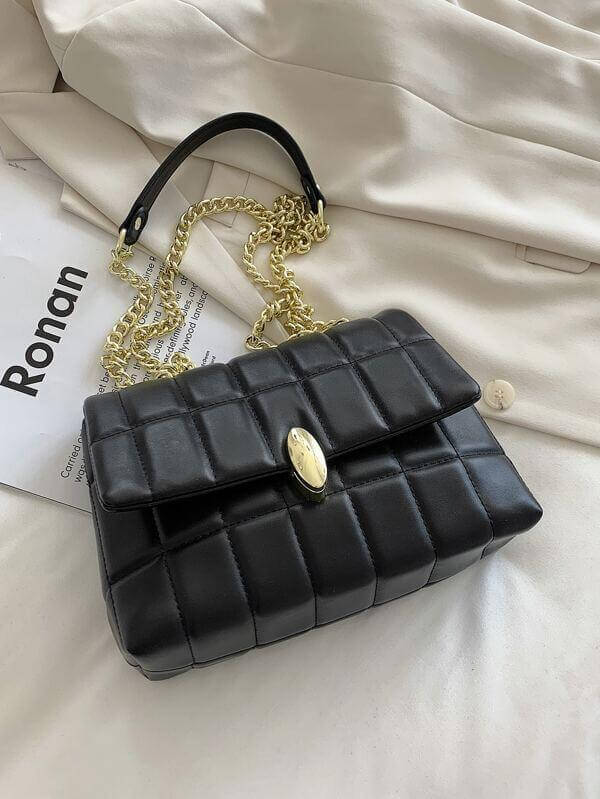 حقيبة كتف بسلسله ذهبية شنط وحقائب شنط