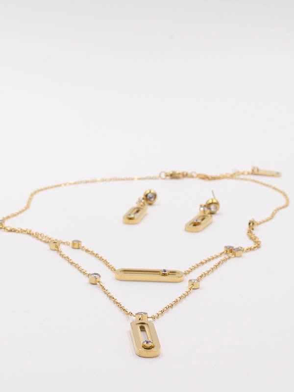 طقم ميسيكا طبقتين زركون اطقم messika