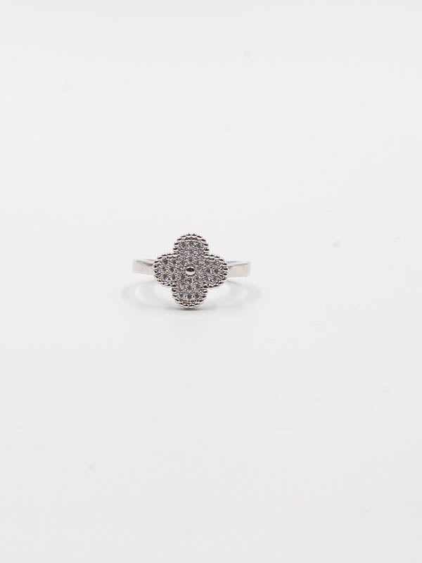 خاتم فان كليف ورده زركون خواتم van cleef فضي 6