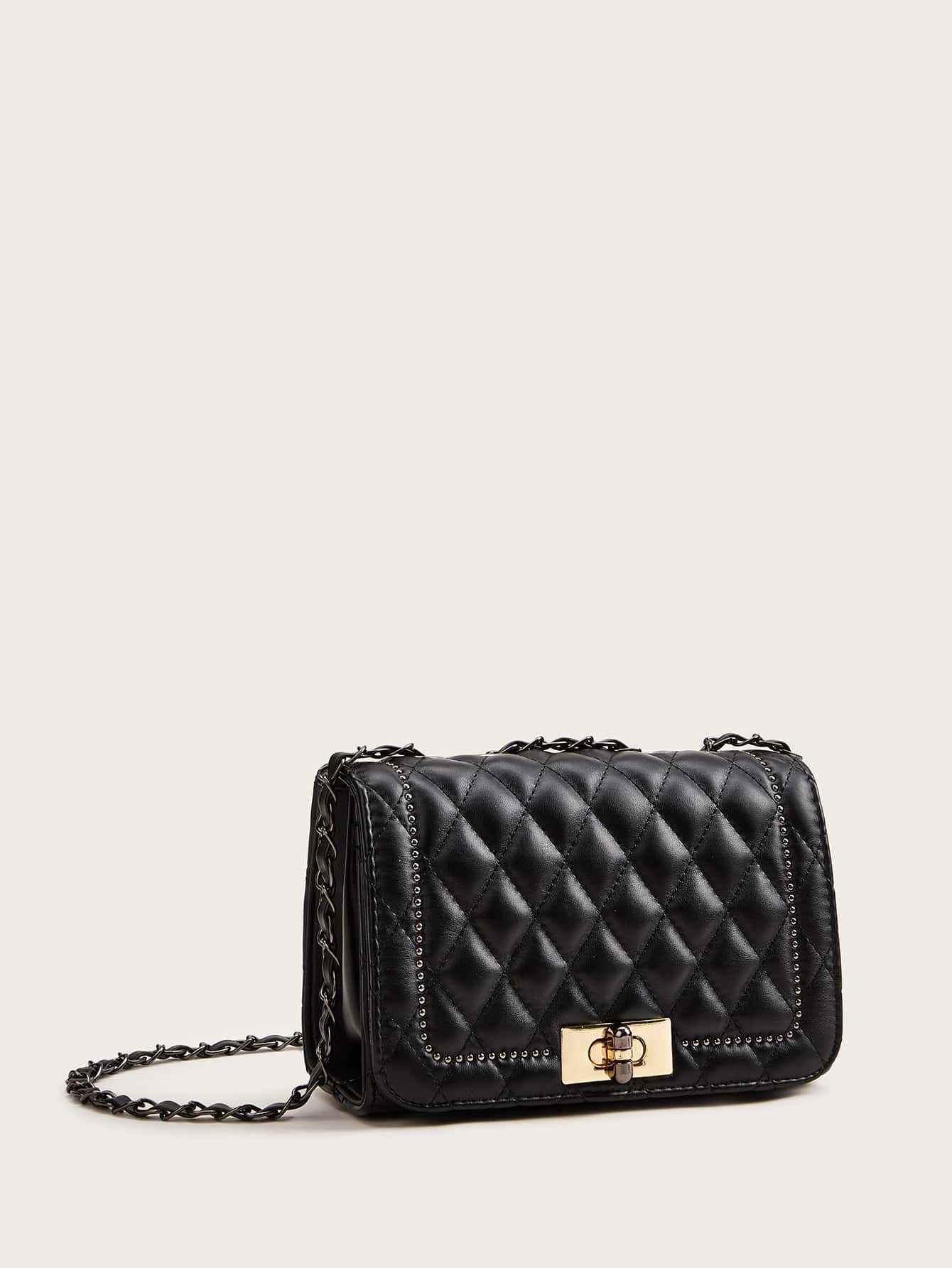 شنطة سكويرز بحزام مشروك اسود شنط وحقائب شنط