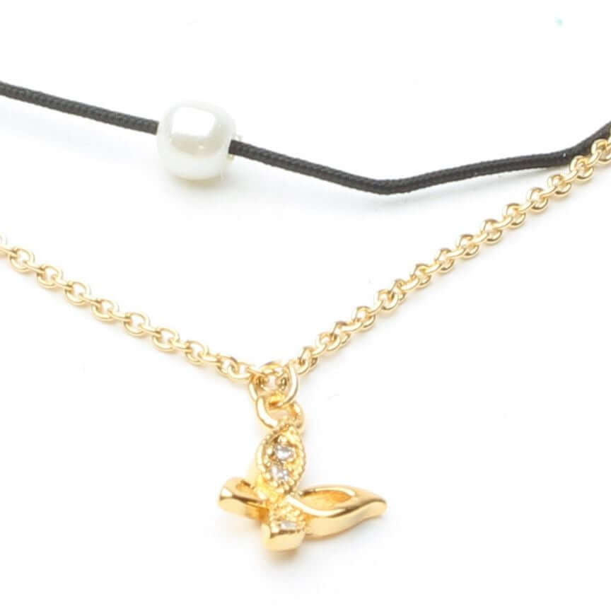 خلخال طبقتين بترفلاي خلخال متوفر 1 لون ذهبي