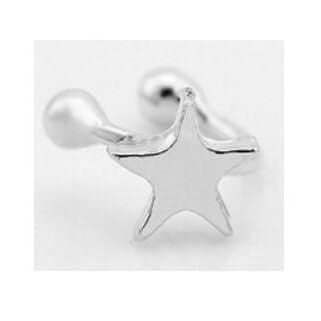 حلق فرده واحده صغير حلق متوفر 9 موديل نجمه فضي