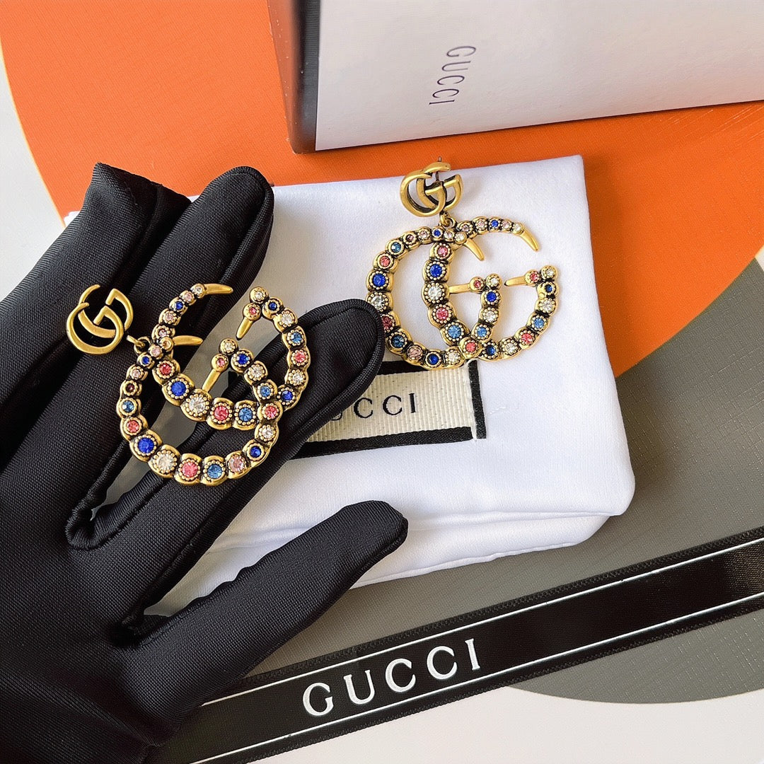 حلق قوتشي انتيك كبير حلق gucci