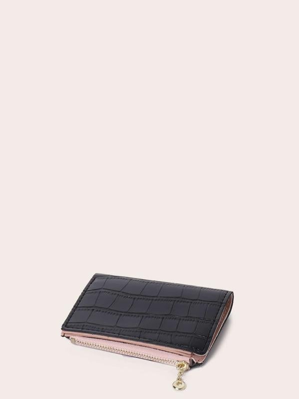 محفظة قابلة للطي بجلد التمساح محافظ بوك