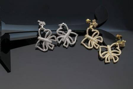 حلق روشن سهره زركون فيونكه حلق متوفر 2 لون