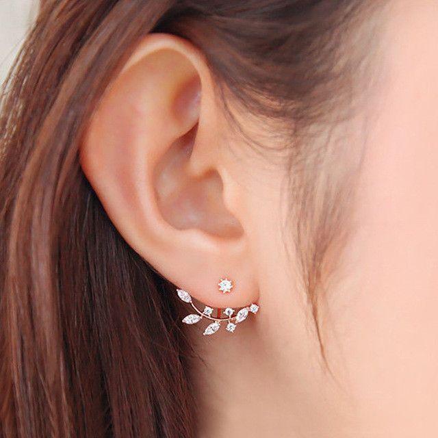 حلق زركون تري دبل ايرينق حلق متوفر 2 لون