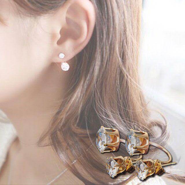 حلق زركون كيرف دبل ايرينق حلق متوفر 2 لون