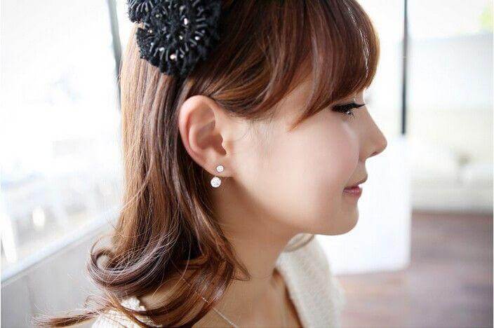 حلق زركون كيرف دبل ايرينق حلق متوفر 2 لون