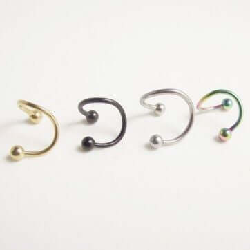 حلق معدني فرده واحده حلق متوفر 4 لون