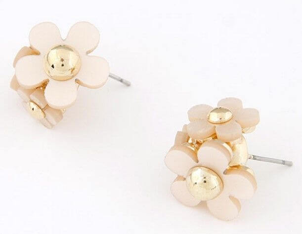 حلق من الورود الكريستاله حلق متوفر 1 لون