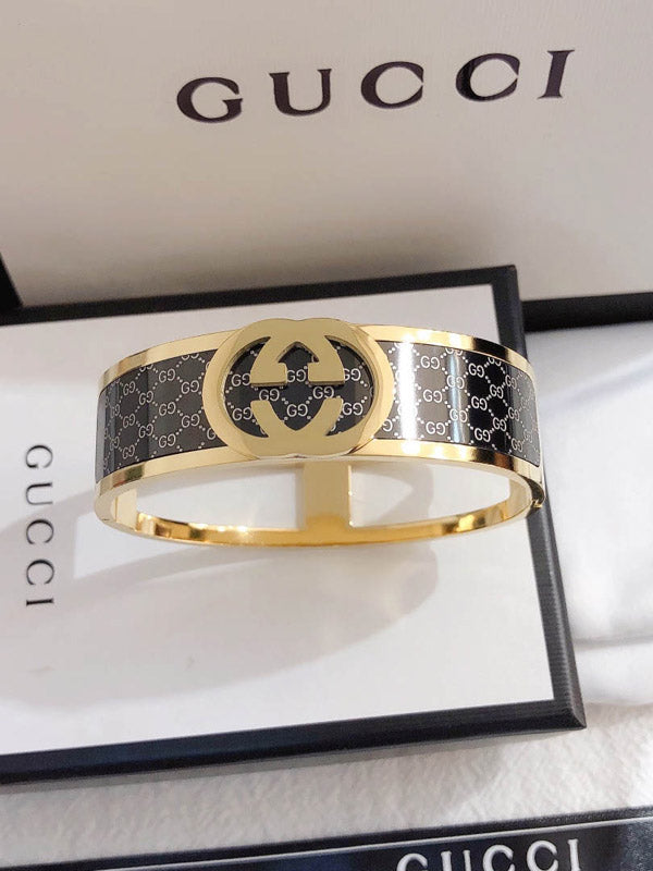 اسوارة قوتشي عريضه لوقو اسواره gucci ذهبي