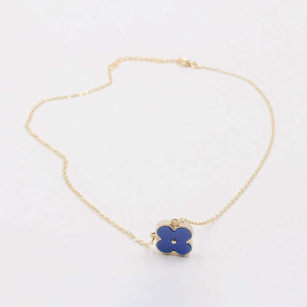 سلسال فان كليف بفص صغير سلسال van cleef ازرق ذهبي