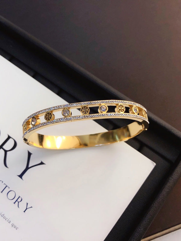 اسوارة توري بورش ستريس لوقو اسواره tory burch ذهبي