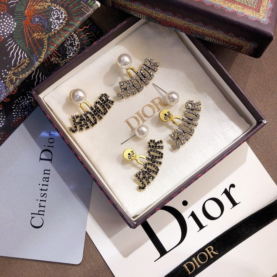 حلق ديور جادور انتيك دبل سايد حلق dior