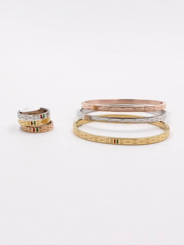 اساور قوتشي وخواتمها 6 قطع اسواره gucci