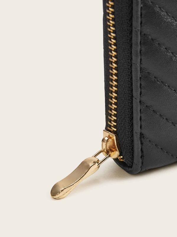 محفظة بسحاب بنقشة خطوط محافظ بوك