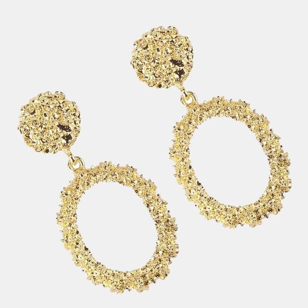 حلق بيضاوي معدني حلق متوفر 2 لون