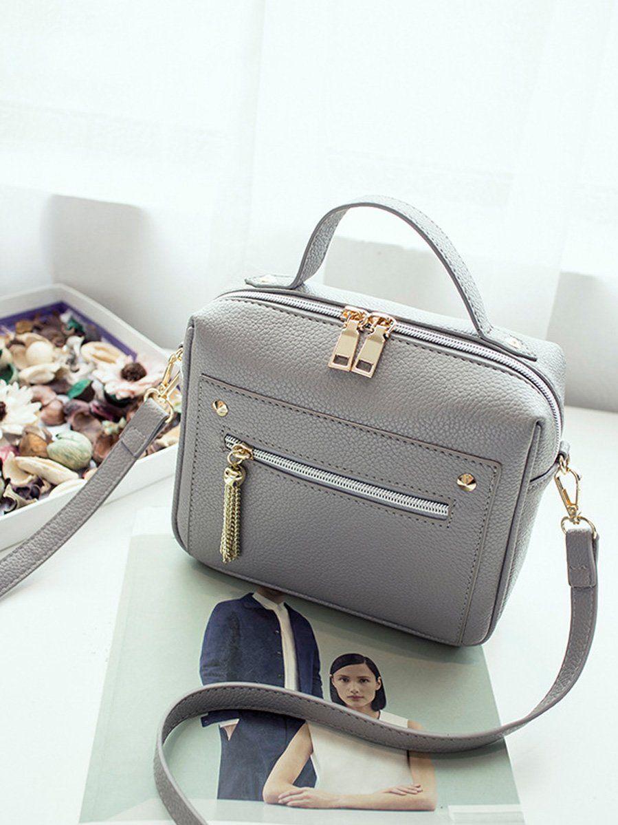 شنطه جلديه ريكتنقل ديزاين شنط وحقائب شنط رمادي