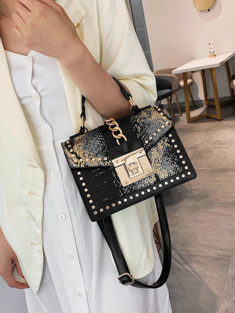 شنطة قولدن جلد ثعبان شنط وحقائب شنط