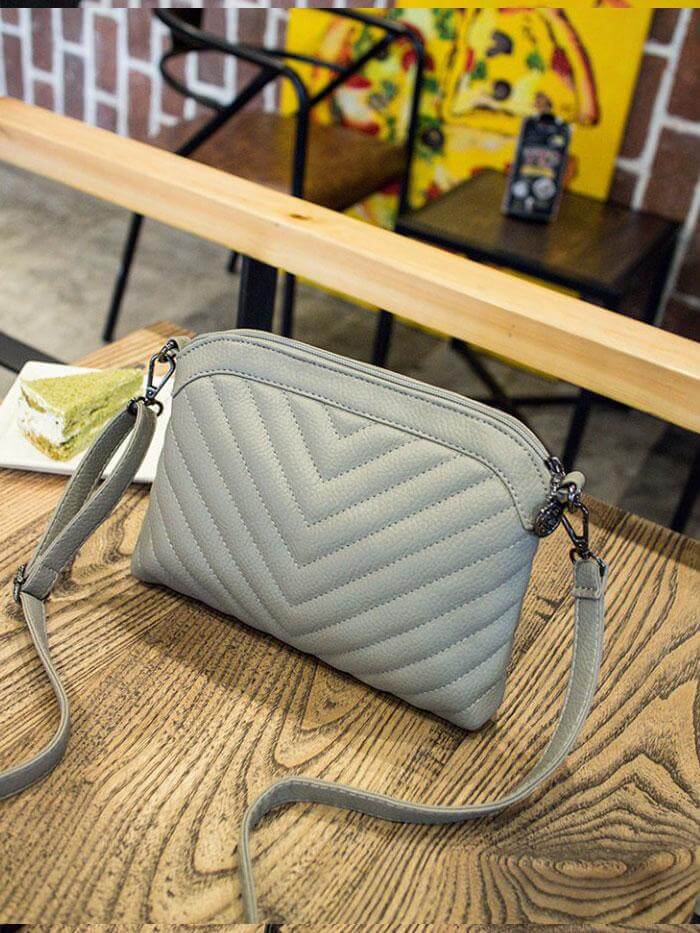 حقيبة يد مضلعة شنط وحقائب متوفر 4 لون رمادي