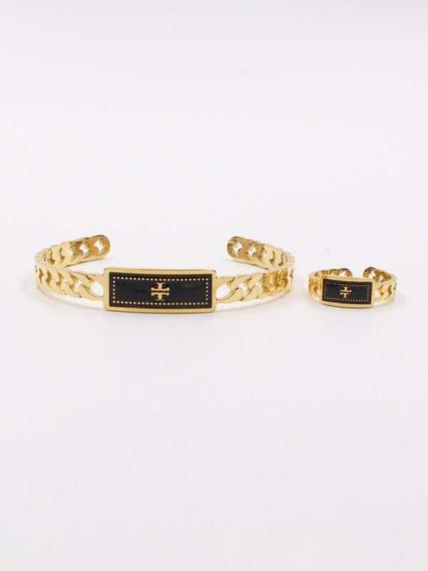 اسواره وخاتم توري بورش وايت & بلاك اسواره tory burch