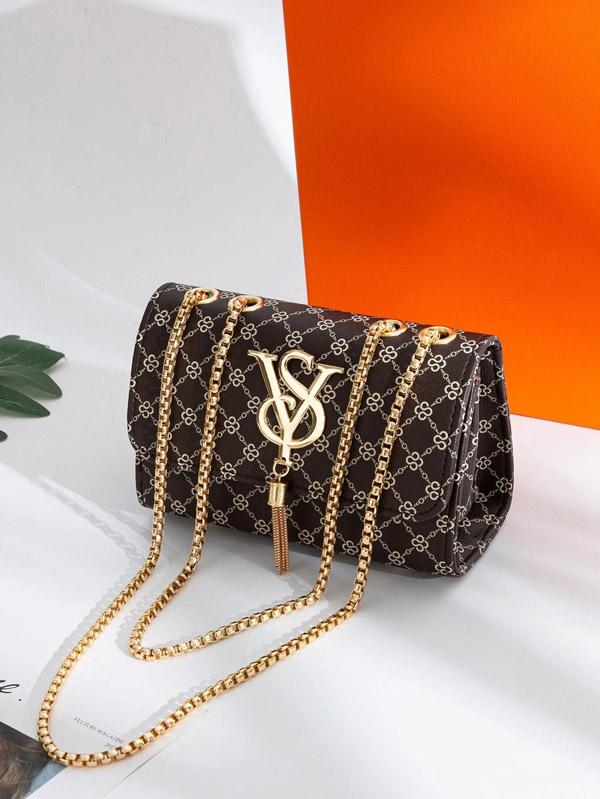 شنطة كتف بسلسله ذهبي شنط وحقائب شنط