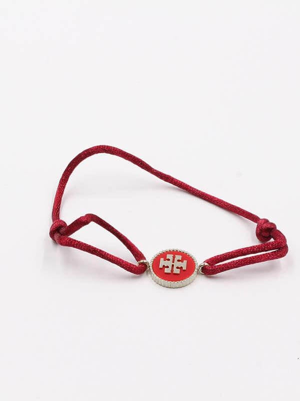 اسوارة توري بورش خيط اسواره tory burch احمر فضي
