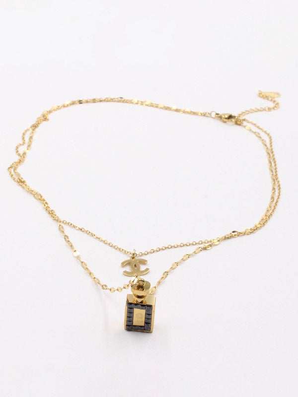 سلسال شانيل ستنلس ستيل سلسال chanel ذهبي