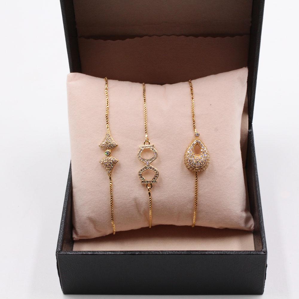 طقم اساور سحاب 3 قطع اسواره متوفر 2 لون