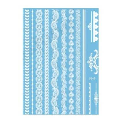 تاتو بلون ابيض تاتوو متوفر 9 موديل J045