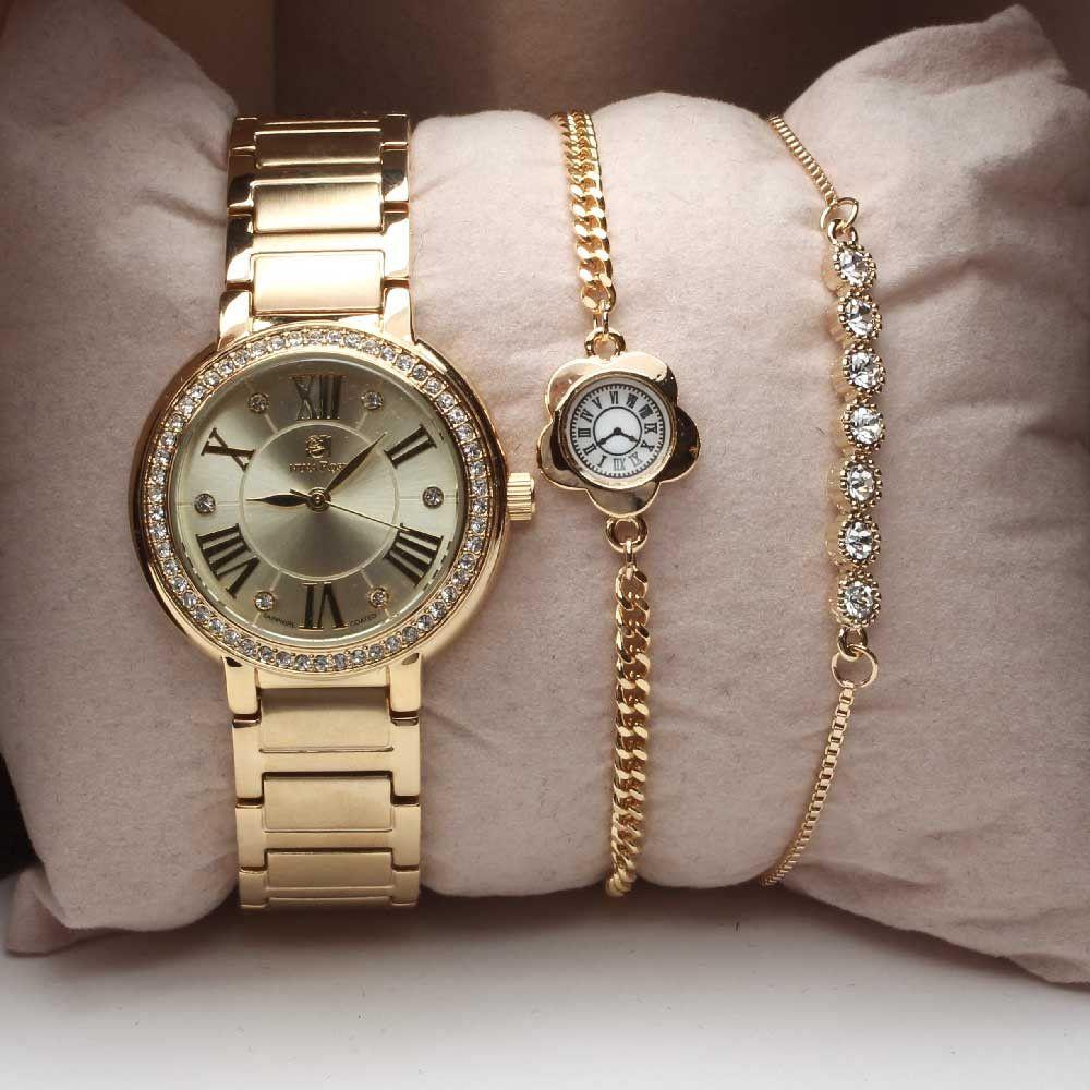 طقم ساعه واسواره كريستال سحاب اطقم ساعات متوفر 1 لون