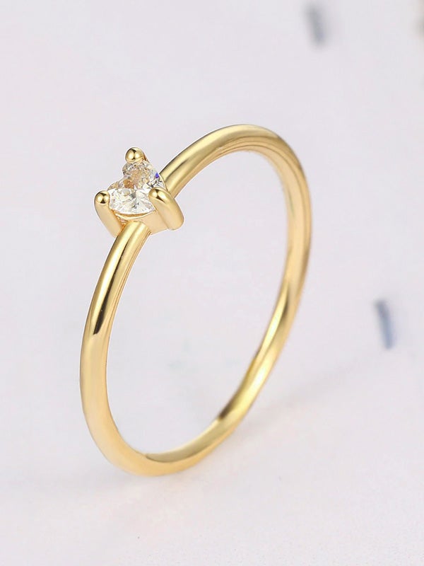 خاتم قلب زركون ناعم خواتم متوفر 1 لون