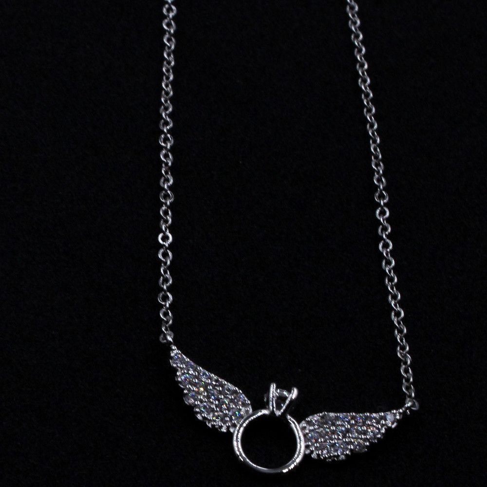 سلسال تيفاني جناح زركون صغير سلسال tiffany فضي
