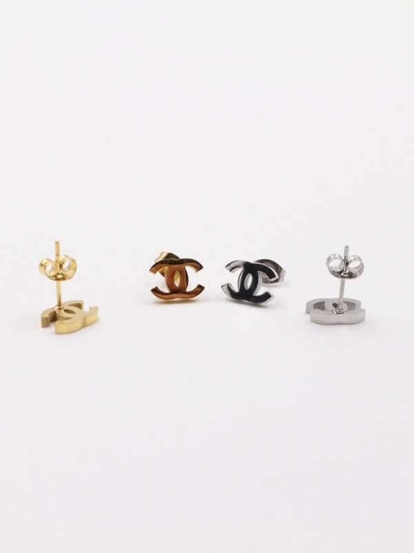 حلق شانيل ميتال صغير حلق chanel