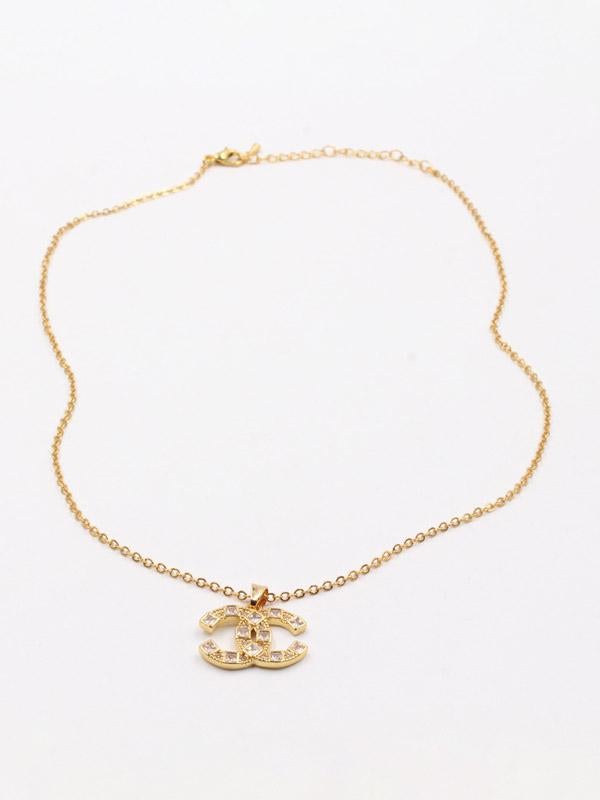 سلسال شانيل ذهبي كيوبك سلسال chanel ذهبي