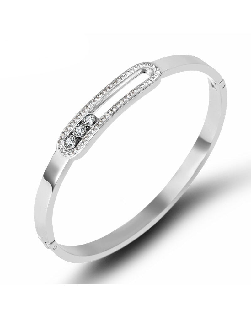 اسواره ميسيكا بانقل كرستال messika فضي