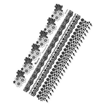 تاتو اسود وابيض ورود وفراشات تاتوو متوفر 1 موديل