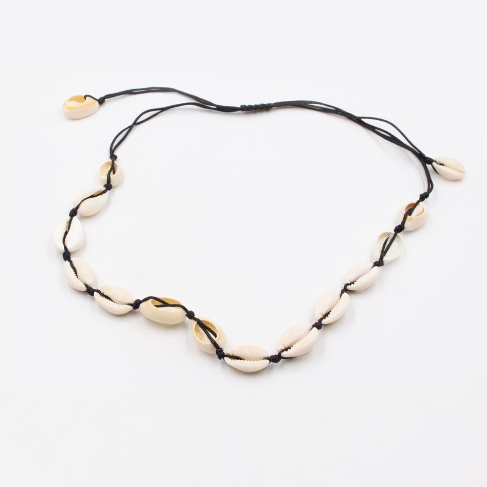 سلسال وعقد اصداف سلسال متوفر 4 لون اسود