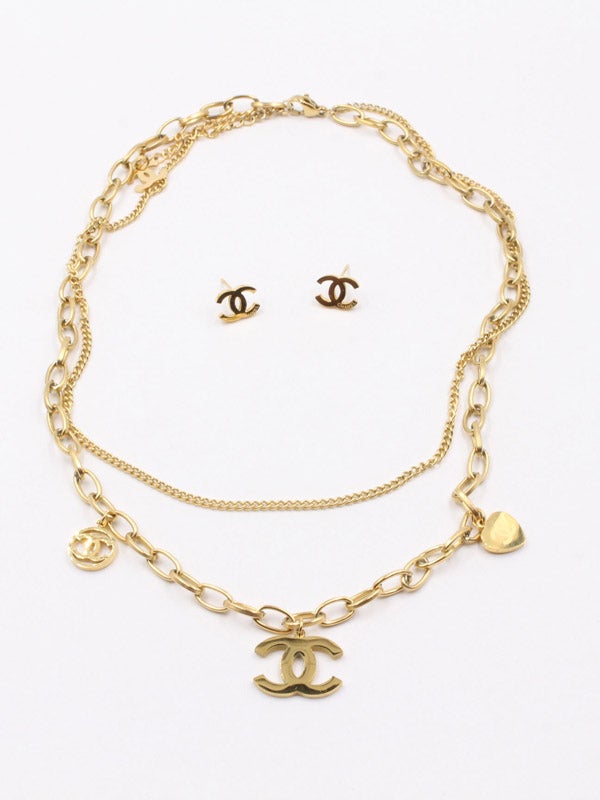 طقم شانيل طبقتين اطقم chanel
