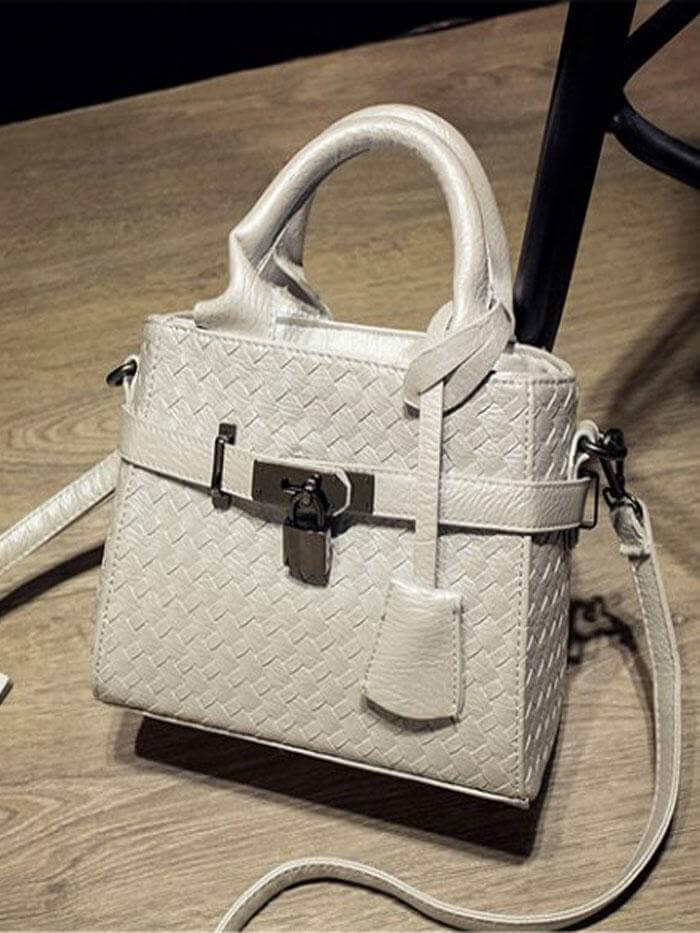 حقيبة يد بحزامين شنط وحقائب متوفر 3 لون رمادي