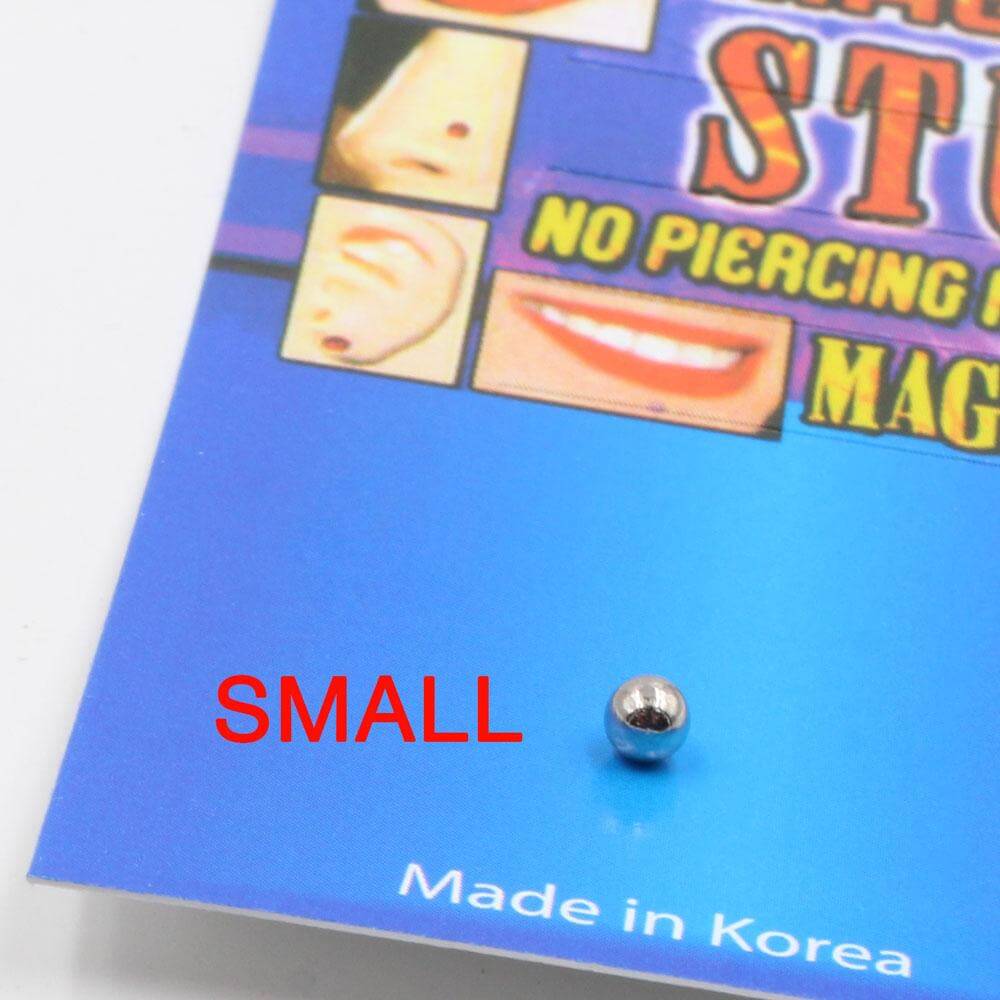 زمام مغناطيس معدني وبيرسنق شفايف زمام متوفر 2 لون فضي SMALL