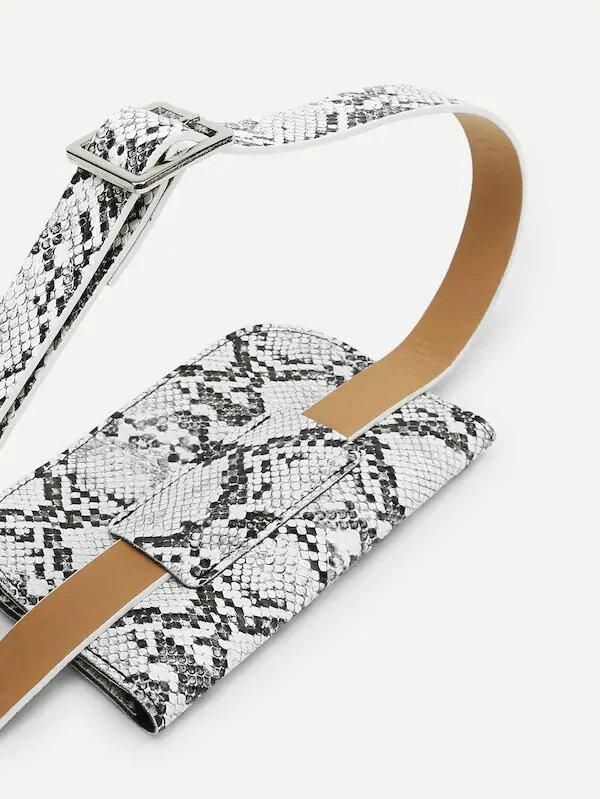 شنطة جلد ثعبان بحزام للخصر شنط وحقائب شنط