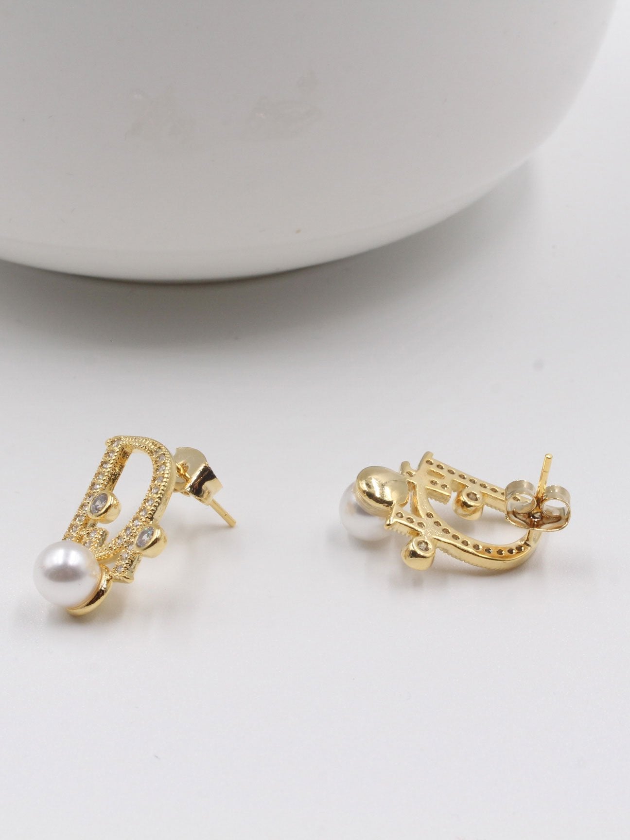 حلق ديور زركون ولولو حلق dior