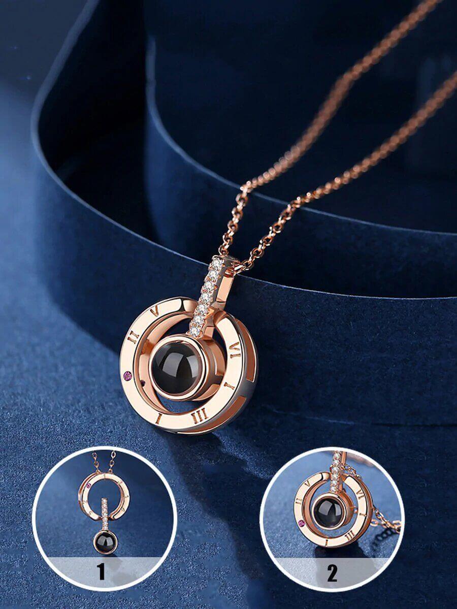 سلسال احبك بمائة لغه مدور سلسال متوفر 3 لون نحاسي