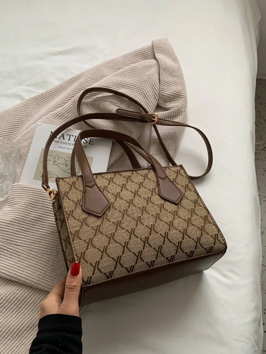 حقيبة ساتشيل مزخرفة بني شنط وحقائب شنط