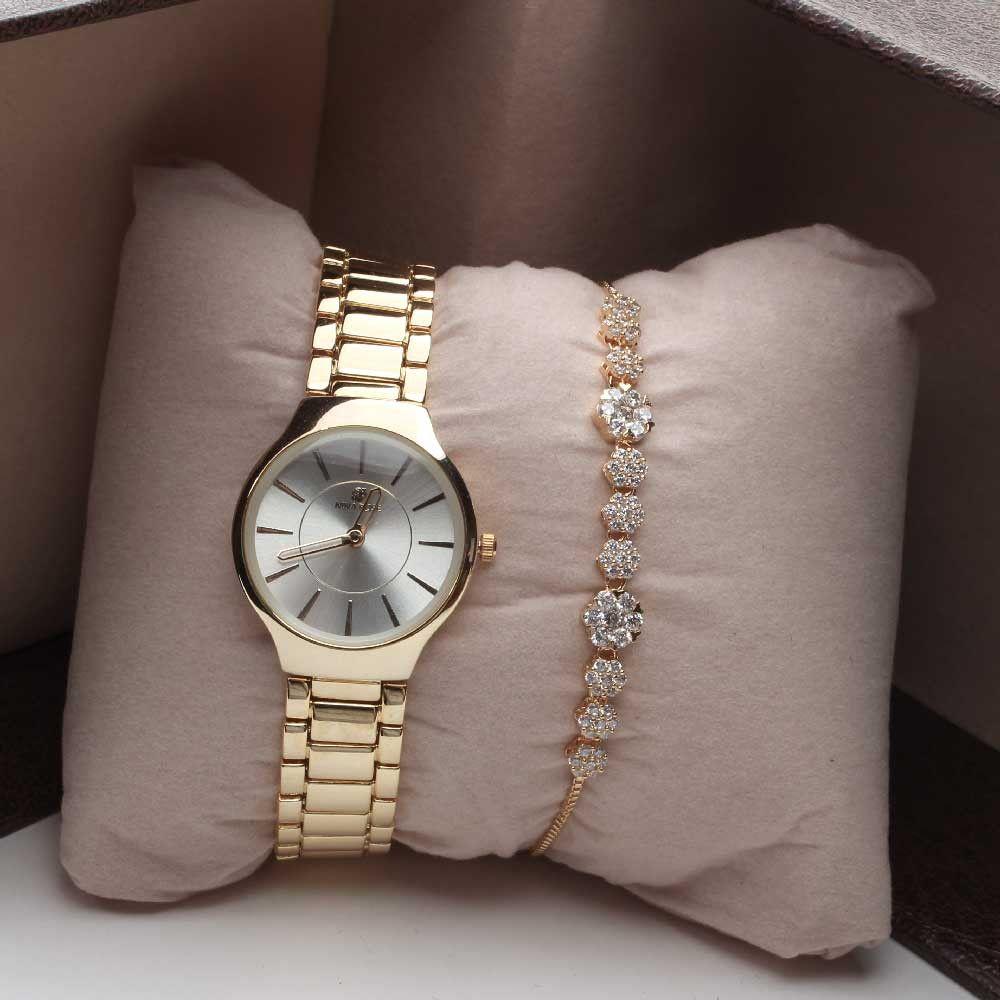 طقم ساعه رسميه واسواره زركون اطقم ساعات متوفر 1 لون