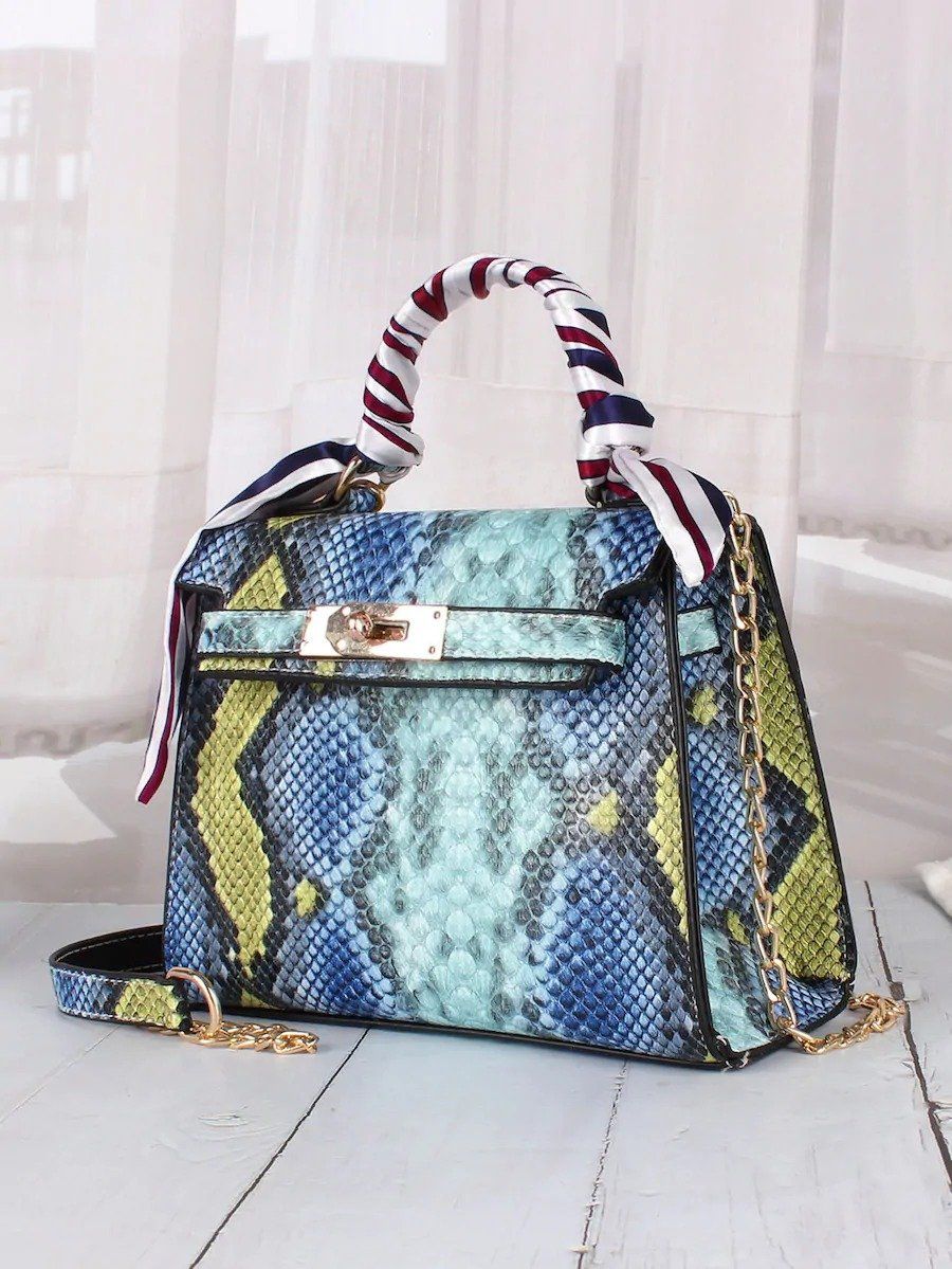 شنطة جلد تمساح ملون شنط وحقائب شنط