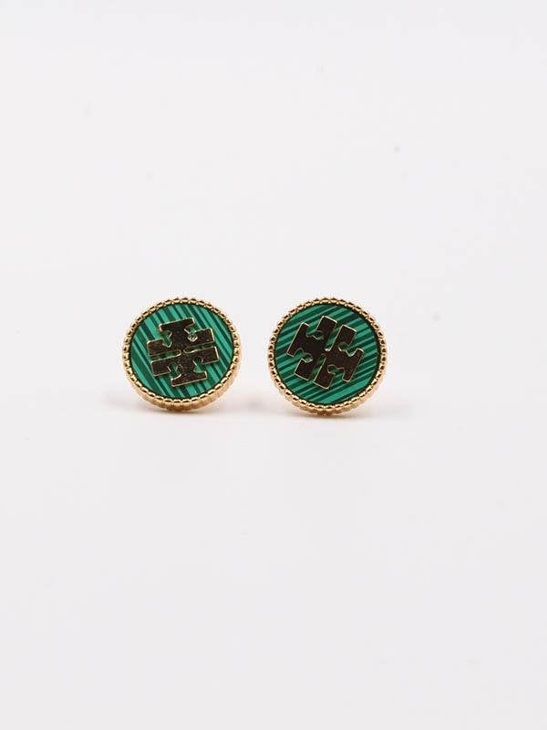 حلق توري بورش حلق tory burch اخضر ذهبي
