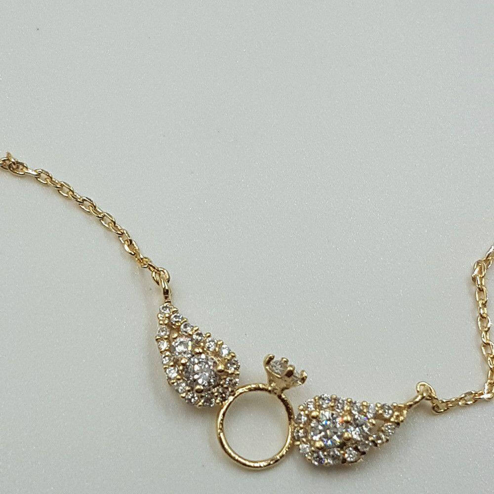 سلسال جناح تيفاني زركون صغير سلسال tiffany