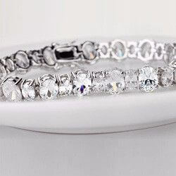 اسواره فصوص زركون بيضاويه الشكل اسواره متوفر 1 لون